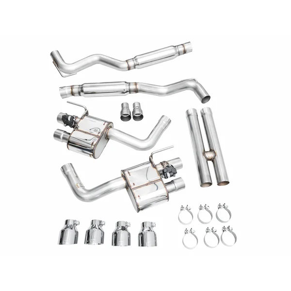 AWE SwitchPath 3" Cat-Back Exhaust System w/4" Quad Chrome Tips2024-2026 Ford Mustang GT - Image 4