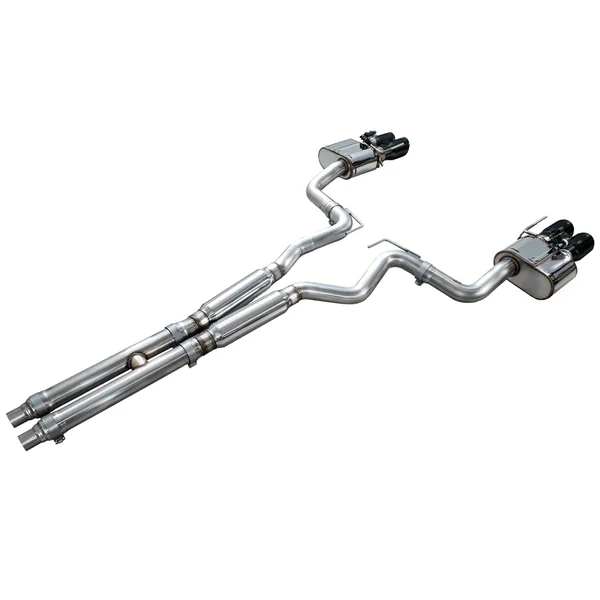 AWE SwitchPath 3" Cat-Back Exhaust System w/4" Quad Diamond Black Tips2018-2023 Ford Mustang GT - Image 3