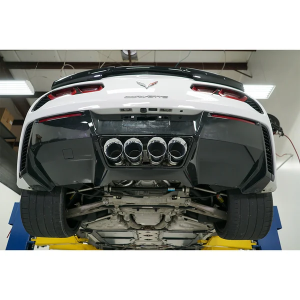 AWE Touring Edition 3" Axle-Back Exhaust System w/ 4.5" Quad Chrome Silver Tips2014-2019 C7 Corvette - Image 4