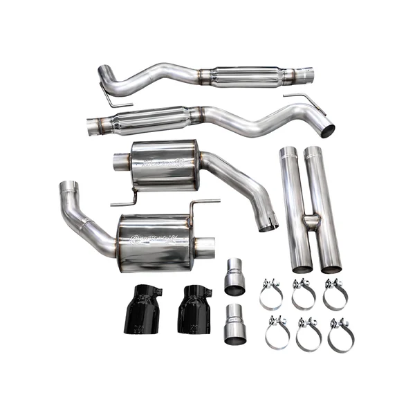 AWE Touring Edition 3" Cat-Back Exhaust System w/4.5" Dual Diamond Black Tips2024-2026 Ford Mustang GT - Image 4