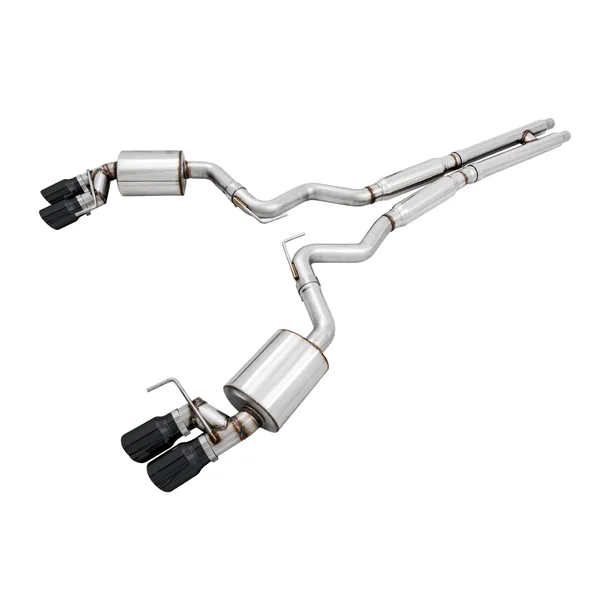 AWE Touring Edition 3" Cat-Back Exhaust System w/4" Quad Diamond Black Tips2018-2023 Ford Mustang GT