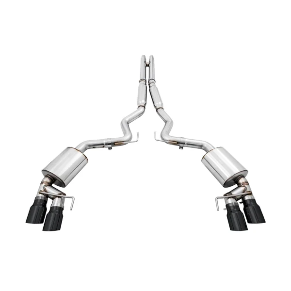 AWE Touring Edition 3" Cat-Back Exhaust System w/4" Quad Diamond Black Tips2018-2023 Ford Mustang GT - Image 2