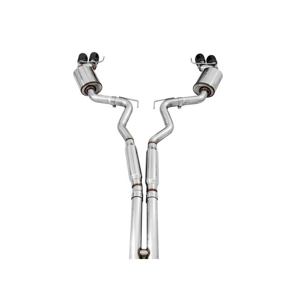 AWE Touring Edition 3" Cat-Back Exhaust System w/4" Quad Diamond Black Tips2018-2023 Ford Mustang GT - Image 3