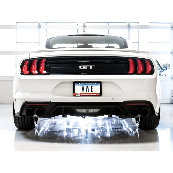 AWE Touring Edition 3" Cat-Back Exhaust System w/4" Quad Diamond Black Tips2018-2023 Ford Mustang GT - Image 5