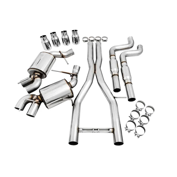 AWE Touring Edition 3" Cat-Back Exhaust System w/ 4.5" Quad Chrome Silver Tips, Resonated2016-2024 Camaro SS & ZL1 - Image 3