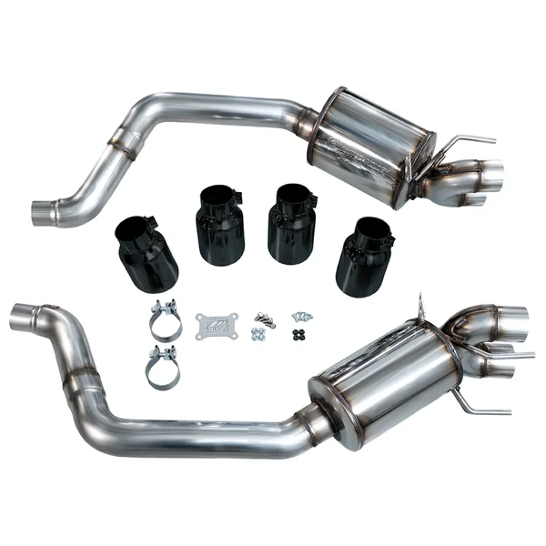 AWE Touring Edition Axle-Back Exhaust w/ 4.5" Quad Diamond Black Tips2009-2013 C6 Corvette Base, Z51 & Grand Sport - Image 2