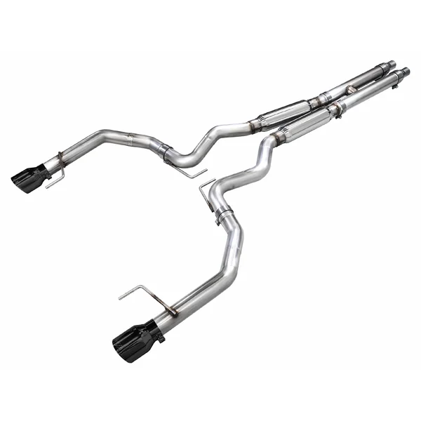 AWE Track Edition 3" Cat-Back Exhaust System w/4.5" Dual Diamond Black Tips2024-2026 Ford Mustang GT - Image 2