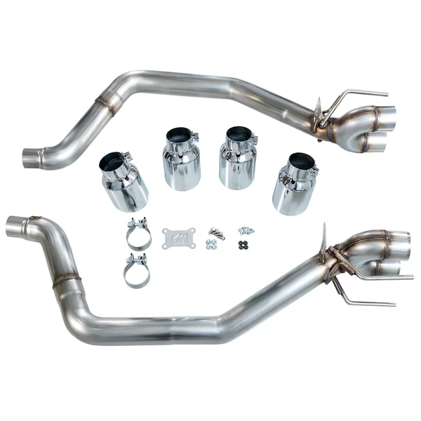 AWE Track Edition Axle-Back Exhaust w/ 4.5" Quad Chrome Silver Tips2005-2008 C6 Corvette Base & Z51 - Image 2