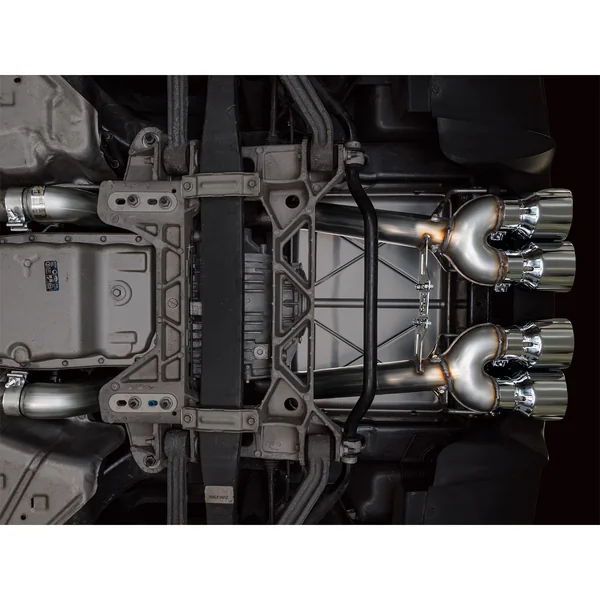 AWE Track Edition Axle-Back Exhaust w/ 4.5" Quad Chrome Silver Tips2005-2008 C6 Corvette Base & Z51 - Image 4