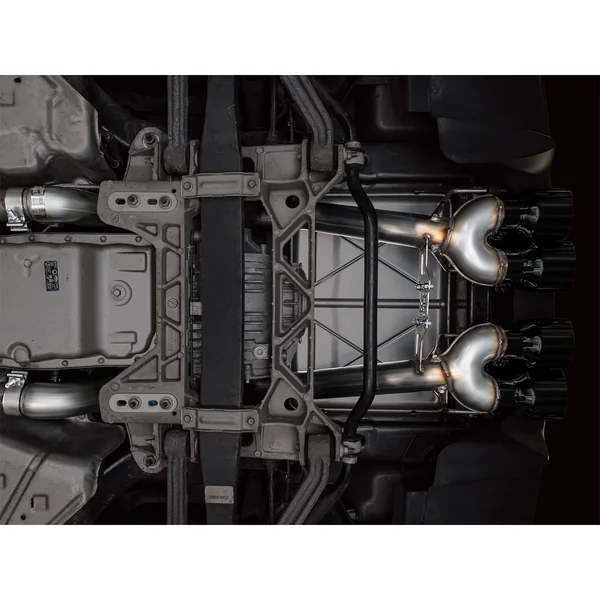 AWE Track Edition Axle-Back Exhaust w/ 4.5" Quad Diamond Black Tips2005-2008 C6 Corvette Base & Z51 - Image 4