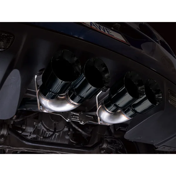 AWE Track Edition Axle-Back Exhaust w/ 4.5" Quad Diamond Black Tips2006-2013 C6 Corvette Z06 & ZR1 - Image 5