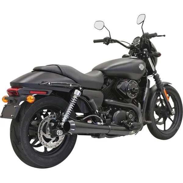 Bassani 4" Black Megaphone Slip-On Muffler for 2015-2020 Harley XG Street - Image 2