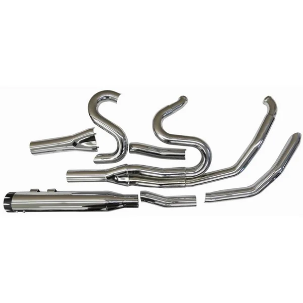 Bassani High Performance Motor Road Rage 2-1 Exhaust for for 2017-2023 Harley Touring - Chrome - Image 2