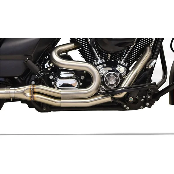Bassani Long Road Rage III Stainless 2-Into-1 Exhaust System for 1995-2016 Harley Touring - Megaphone Muffler - Image 2