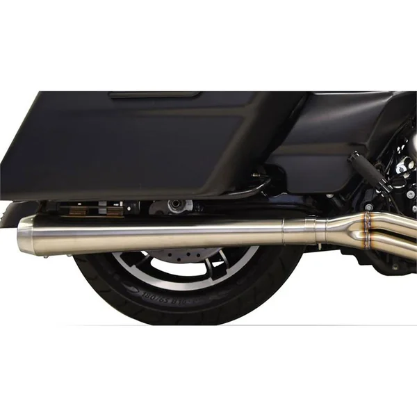 Bassani Long Road Rage III Stainless 2-Into-1 Exhaust System for 1995-2016 Harley Touring - Megaphone Muffler - Image 3