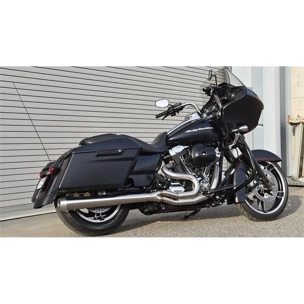 Bassani Long Road Rage III Stainless 2-Into-1 Exhaust System for 1995-2016 Harley Touring - Megaphone Muffler - Image 4