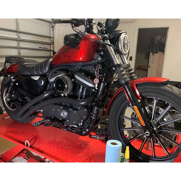 Bassani Radial Sweepers Exhaust for 2007-2013 Harley Sportster - Black - Image 2