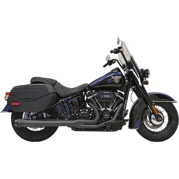 Bassani Road Rage 2-1 Exhaust for 2018-2024 Harley Softail Heritage & Deluxe - Black