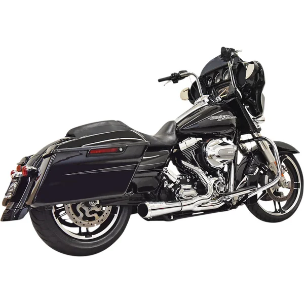 Bassani Road Rage 2-1 Short Exhaust System for 1995-2016 Harley Touring - Chrome