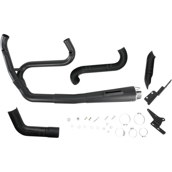 Bassani Road Rage 2-Into-1 Exhaust for 1991-2017 Harley Dyna - Black - Image 5