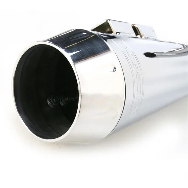 Bassani Road Rage Short Exhaust for 2006-2017 Harley Dyna - Chrome - Image 3