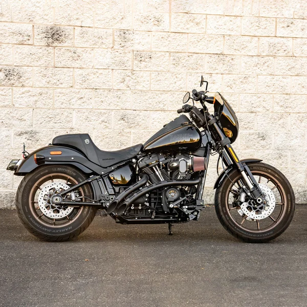 Bassani Sweeper Radius Exhaust for 2018-2026 Harley Softails - Black with Slotted Shields - Image 2