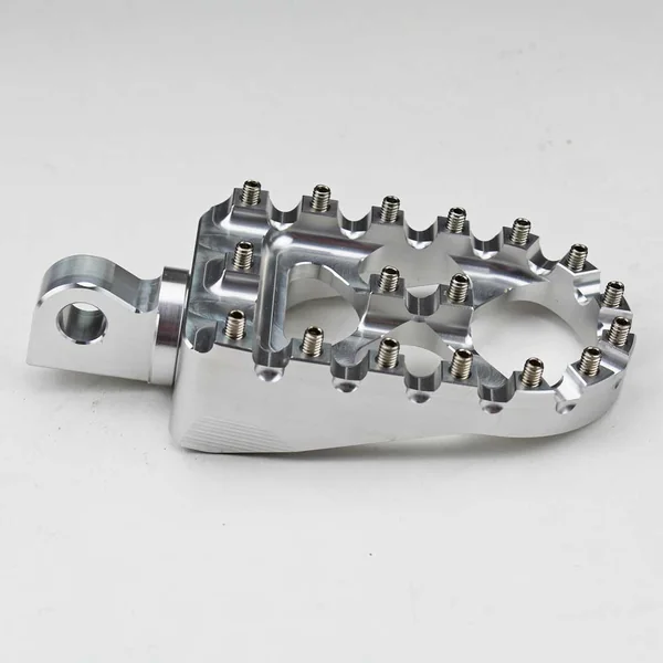 Billet Aluminum MX Style Driver or Passenger Foot Pegs with Male Clevis Mount for Harleys and other models - Sold As Pair - Anodized Silver - Image 4