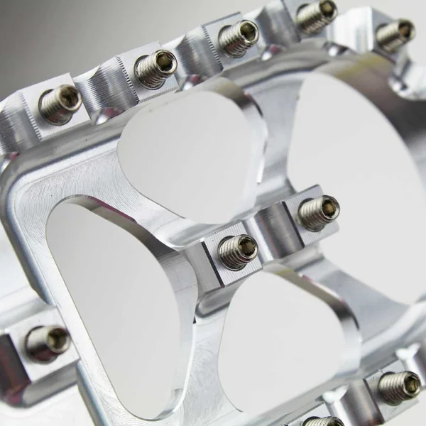 Billet Aluminum MX Style Driver or Passenger Foot Pegs with Male Clevis Mount for Harleys and other models - Sold As Pair - Anodized Silver - Image 10