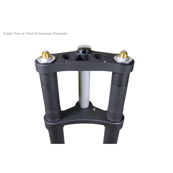 Billet Fork Extension Kit 3 Inch Natural Finish - Image 3