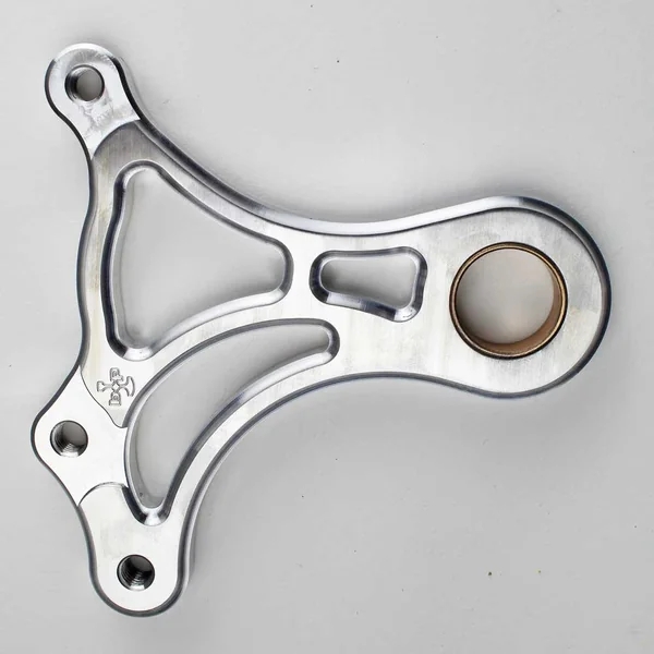 Billet Proof® Single Brake Caliper Bracket/Mount/Hanger - Brushed Aluminum - Fits DNA, Total Performance, Ultima & Performance Machine Calipers - For 1" Axle with an 11-1/2" Rotor - Made In USA - Image 3