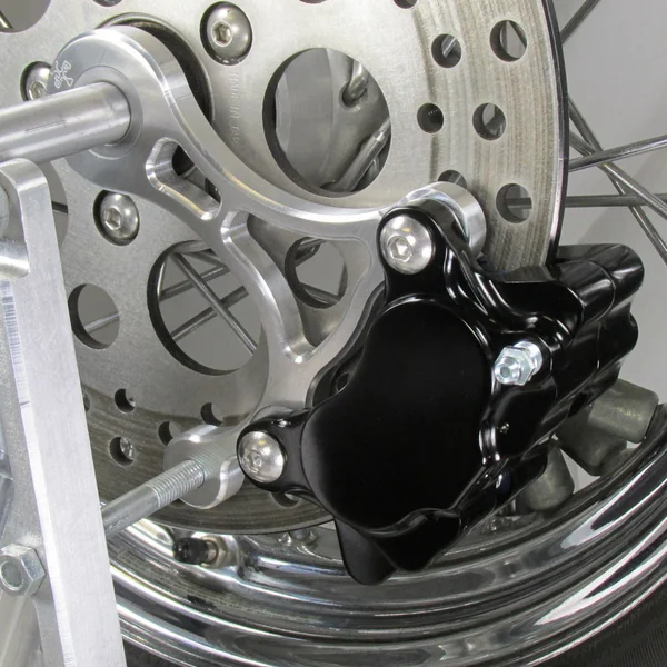 Billet Proof® Single Brake Caliper Bracket/Mount/Hanger - Brushed Aluminum - Fits DNA, Total Performance, Ultima & Performance Machine Calipers - For 1" Axle with an 11-1/2" Rotor - Made In USA - Image 6