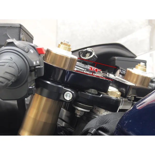 Billet Triple Tree Clamp Black Hayabusa (99-07) - Image 2