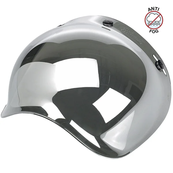 Biltwell Anti-Fog Bubble Shield - Chrome Mirror