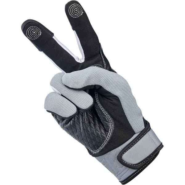 Biltwell Baja Gloves - Gray/Black - Image 3