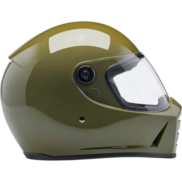 Biltwell Lane Splitter Helmet - Gloss Olive Green - Image 2