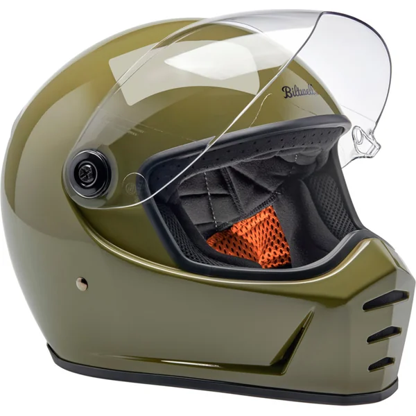 Biltwell Lane Splitter Helmet - Gloss Olive Green - Image 5