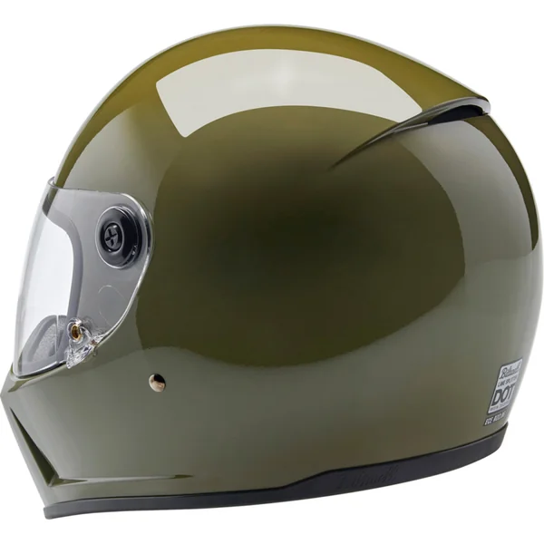 Biltwell Lane Splitter Helmet - Gloss Olive Green - Image 6