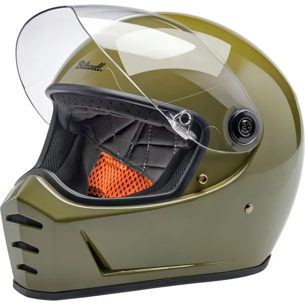 Biltwell Lane Splitter Helmet - Gloss Olive Green - Image 9