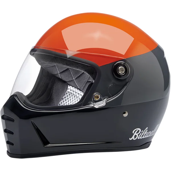 Biltwell Lane Splitter Helmet - Podium Gloss Orange/ Gray/ Black