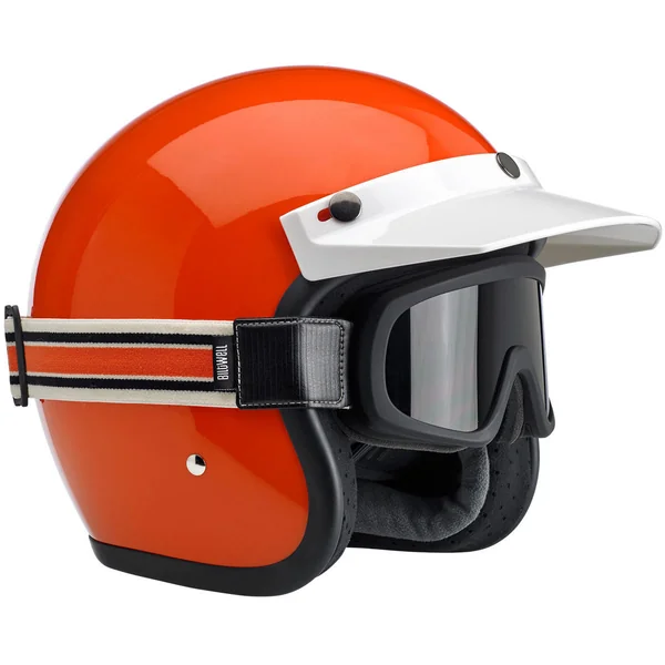 Biltwell Overland 2.0 Racer Goggle - Black/Cream/Orange - Image 4