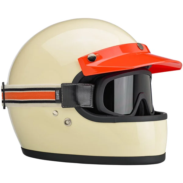 Biltwell Overland 2.0 Racer Goggle - Black/Cream/Orange - Image 5
