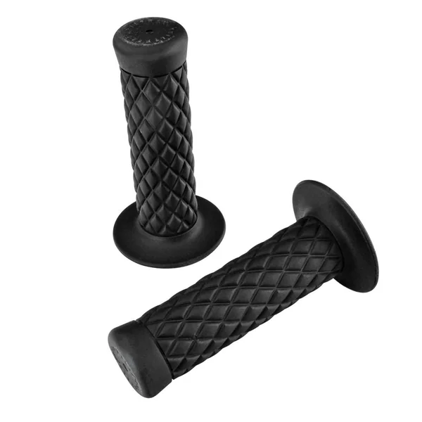 Biltwell® Thruster Rubber Motorcycle Grips - Black - For use with 7/8" or 1" Handlebars