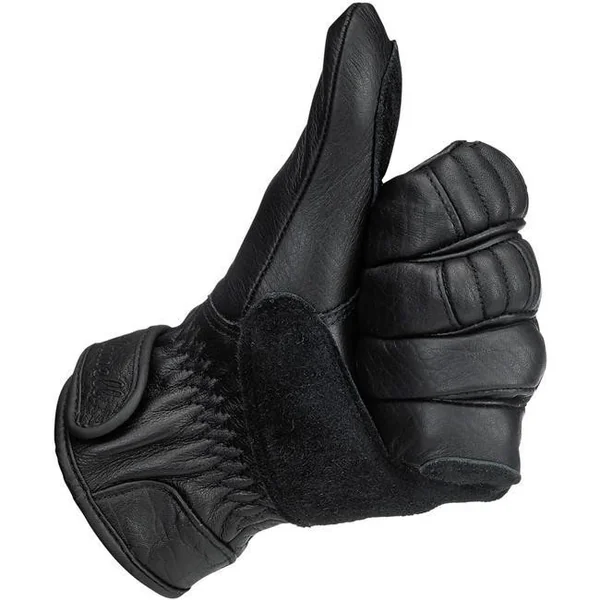 Biltwell® Work Gloves - Black/Black Suede - 100% Heavy Duty Leather Riding Gloves with Suede Palms - Extra Small, Small, Medium, Large, XL, XXL - Image 3