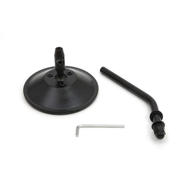 Black 4" Round (Early Style) Harley Motorcycle Mirror w/ Adjustable Arm - Left or Right side - Image 2