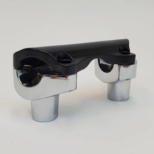 Black Heavy Duty Steel Top Riser Clamp for 2008-Later Harley Dresser/Touring Street Glide, Electra Glide, Road Glide & Road King And 2007-Earlier Touring Models with Taller Ape Hanger Handlebars - Image 6