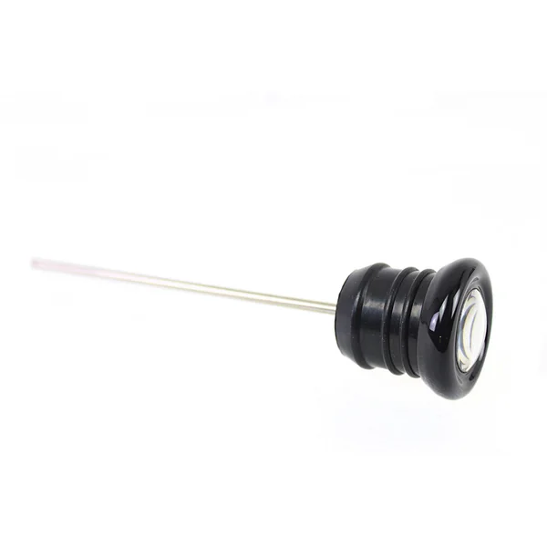 Black Oil Tank Dipstick with Oil Temperature Gauge - Black Gauge Face with Orange Needle - Fits 1965-1984 Harley FL, 1971-1984 Harley FX & 1970-1978 Harley Sportster Models - Replaces HD# 62666-87T - Image 3