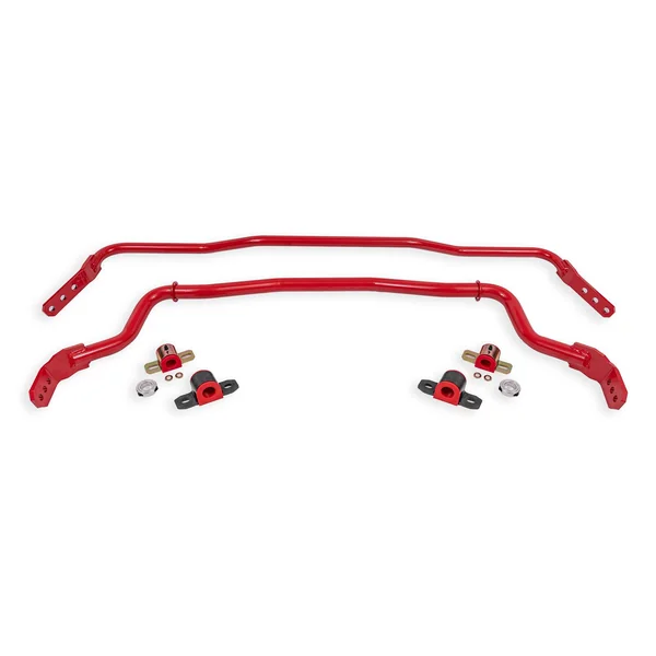 BMR Adjustable 35mm Front & 25mm Rear Sway Bar Kit w/ Bushings, Red2015-2026 Ford Mustang