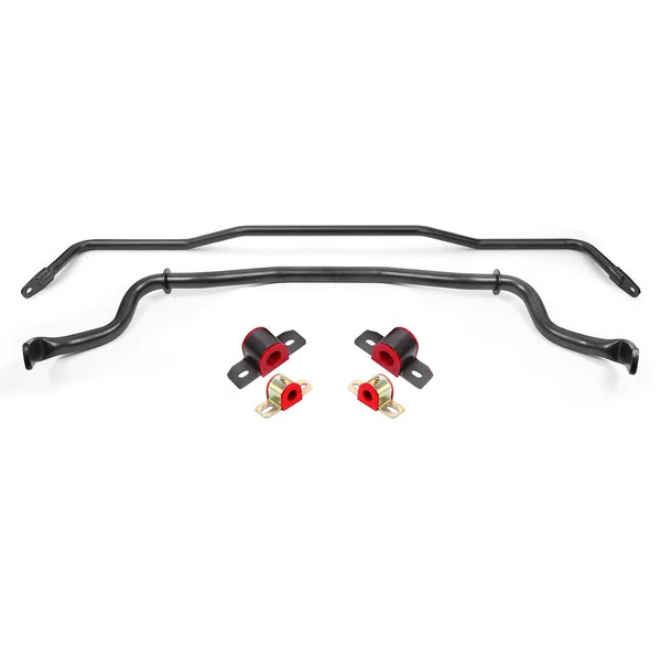 BMR Adjustable 35mm Front & Non-Adjustable 22mm Rear Sway Bar Kit w/ Bushings, Black Hammertone2015-2026 Ford Mustang