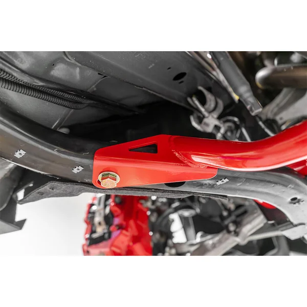 BMR Front 4-Point Subframe Chassis Brace, Red2024-2026 Ford Mustang - Image 5