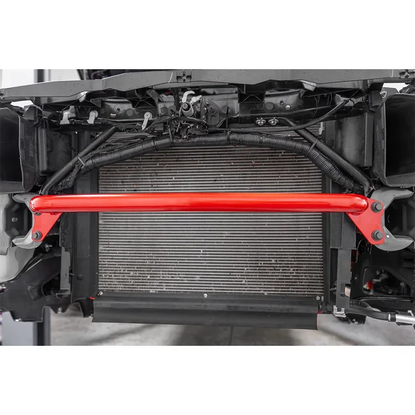 BMR Front Bumper Brace, Red2024-2026 Ford Mustang - Image 2